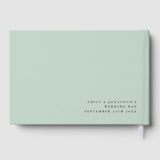 Eucalyptus New Mr. Name Wedding Gästebuch (Rückseite)