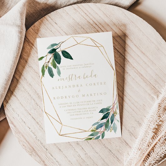 Eucalyptus Nuestra Boda Einladung