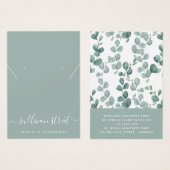 Eucalyptus Orings Necklace Display Card (Vorne & Hinten)