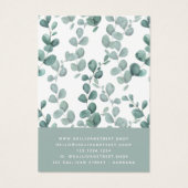 Eucalyptus Orings Necklace Display Card (Rückseite)
