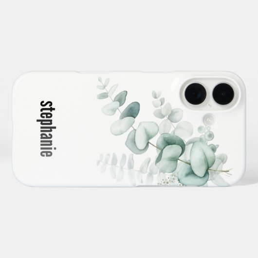 Eucalyptus Pattern iphone Case (Rückseite (Horizontal))