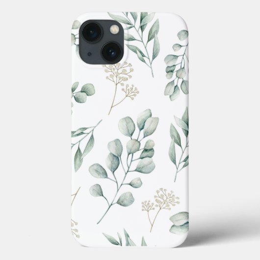 Eucalyptus Pattern iphone cover (Rückseite)