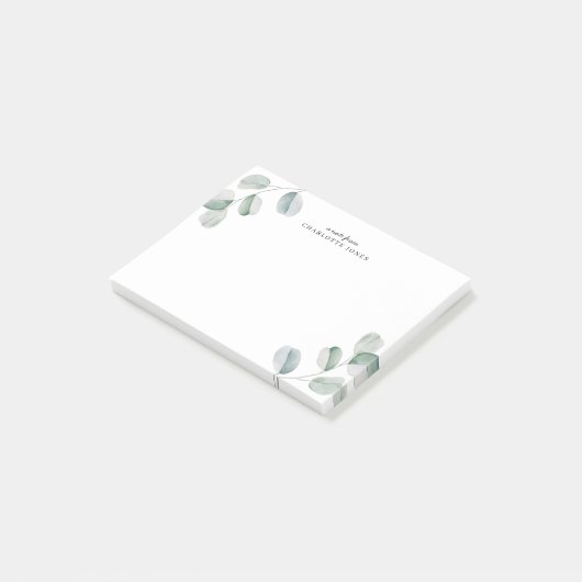 Eucalyptus Personalized Post-it Klebezettel (angewinkelt)