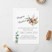 Eucalyptus Poppin Flaschen Kinderdusche Einladung (Vorderseite/Rückseite Beispiel)