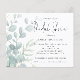 Eucalyptus Powder Blue Brautparty Einladung