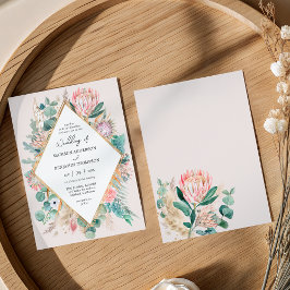 Eucalyptus Protea Pampas Grass Wedding invitation Einladung