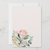 Eucalyptus Protea Pampas Grass Wedding invitation Einladung (Rückseite)