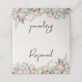 Eucalyptus Protea Pampas Wedding Table Number Platzkarte (Außenseite Aufgefaltet)