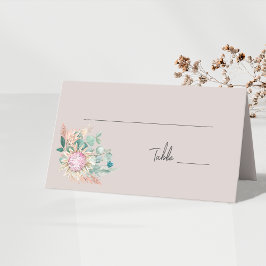 Eucalyptus Protea Pampas Wedding Table Number Platzkarte