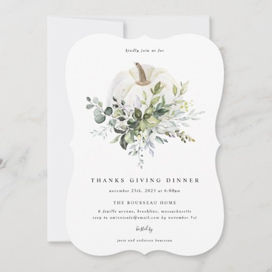 Eucalyptus Pumpkin Dank für die Einladung (Vorderseite)