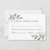Eucalyptus QR Code Geschenkgutschein (Vorderseite)