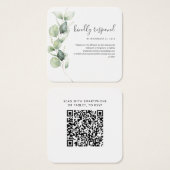 Eucalyptus-QR-Code-RSVP-Hochzeits-Webseite-Beilage (Vorne & Hinten)