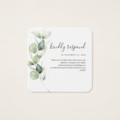 Eucalyptus-QR-Code-RSVP-Hochzeits-Webseite-Beilage (Vorderseite)