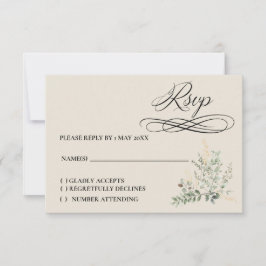 Eucalyptus Response Card RSVP Karte