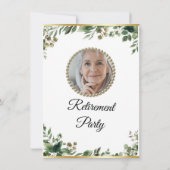 Eucalyptus Retirement-Party Einladung (Rückseite)