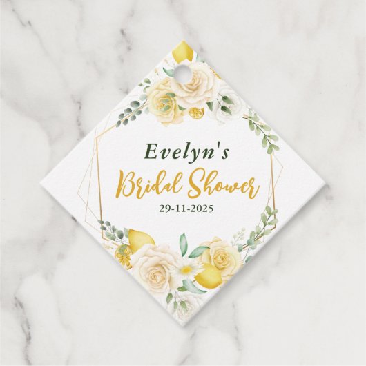 Eucalyptus Rose Brautparty Vielen Dank Geschenkanhänger (Vorderseite)