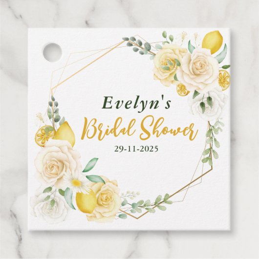 Eucalyptus Rose Brautparty Vielen Dank Geschenkanhänger (Vorderseite)