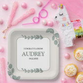 Eucalyptus Rustic Floral Baby Shower Pappteller (Party)