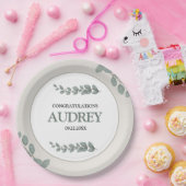 Eucalyptus Rustic Floral Baby Shower Pappteller (Party)