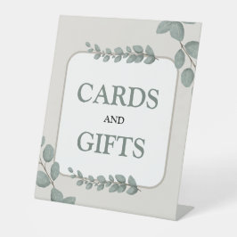 Eucalyptus Rustic Floral Baby Shower Sockelschild