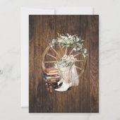 Eucalyptus Saddle Up Boots & Books Bridal Shower Einladung (Rückseite)