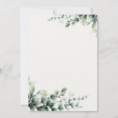 Eucalyptus Safari Baby-Dusche Einladung (Rückseite)