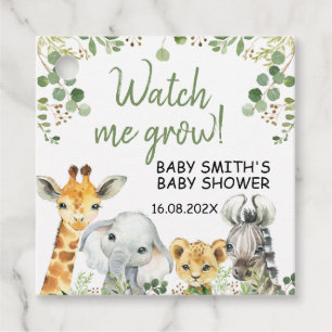 Eucalyptus Safari Baby Shower Watch Me Ground Tag Geschenkanhänger