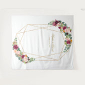 Eucalyptus Saffron Floral Gold Wedding Prop Wandteppich (Vorderseite (Horizontal))