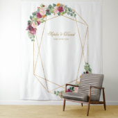 Eucalyptus Saffron Floral Gold Wedding Prop Wandteppich (Beispiel)