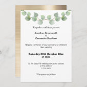 EUCALYPTUS SAGE BRUSHED GOLD WEDING INVITATION EINLADUNG (Vorne/Hinten)