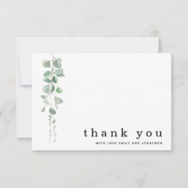 Eucalyptus Sage Foto Names Wedding Vielen Dank Mitteilungskarte