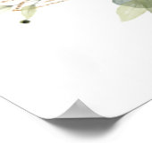 Eucalyptus Sage Green Floral Baby Shower Poster (Ecke)