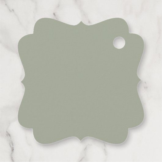 Eucalyptus Sage Green Wedding Vielen Dank Geschenkanhänger (Rückseite)