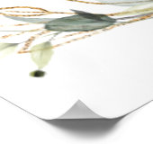 Eucalyptus Sage Green Wedding Welcome Sign Poster (Ecke)