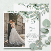 Eucalyptus Sage Smarald Script Wedding Vielen Dank Einladung