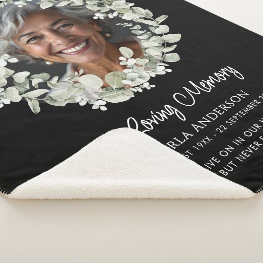 Eucalyptus Script Custom Text & Photo Memorial Sherpadecke (3/4)