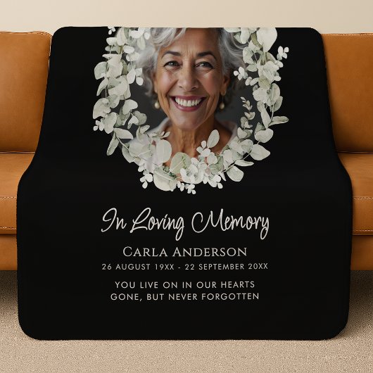 Eucalyptus Script Custom Text & Photo Memorial Sherpadecke
