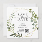 Eucalyptus-Script-Herz-QR-Code-Save-the-Date Save The Date (Vorderseite)