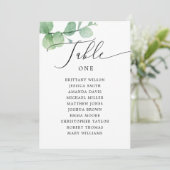 Eucalyptus Seating Chart Sign | Outdoor Wedding Einladung (Stehend Vorderseite)