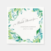 Eucalyptus Seed Leaf Laurel Wreath Brautparty Serviette (Vorderseite)