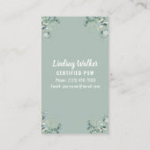 Eucalyptus Soft Green Personal Support Visitenkarte (Rückseite)
