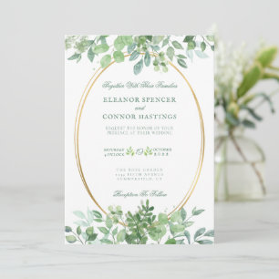 Eucalyptus-Sophisticated Hochzeitseinladung Einladung