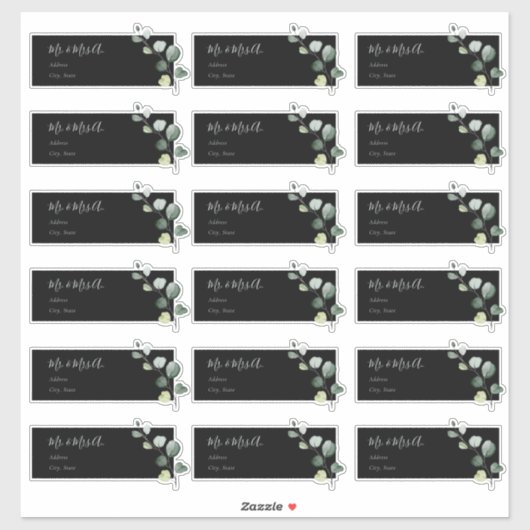 Eucalyptus Sprig Guest Address Labels (Blatt)