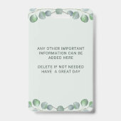 Eucalyptus Style Custom Ausweis (Rückseite)