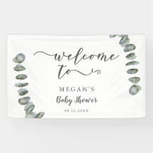 Eucalyptus Summer Greenerenery Baby Dusche Willkom