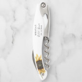 Eucalyptus Sunflower Brautparty Vielen Dank Kellnermesser (Rückseite)