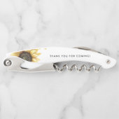 Eucalyptus Sunflower Brautparty Vielen Dank Kellnermesser (Vorderseite)