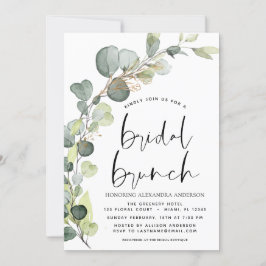 Eucalyptus Terracotta Bridal Brunch Dusche Einladung