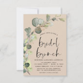 Eucalyptus Terracotta Bridal Brunch Dusche Einladung (Vorderseite)