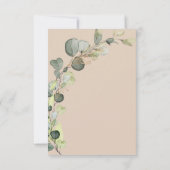Eucalyptus Terracotta Bridal Brunch Dusche Einladung (Rückseite)